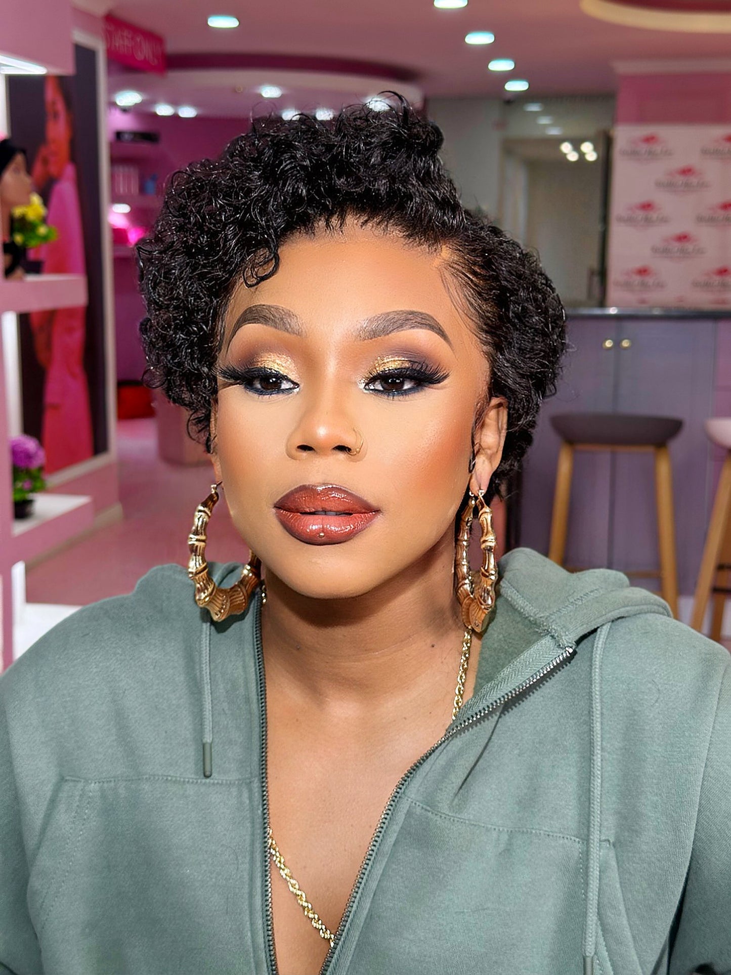 Perm Super Double Drawn Swiss lace Frontal Wig