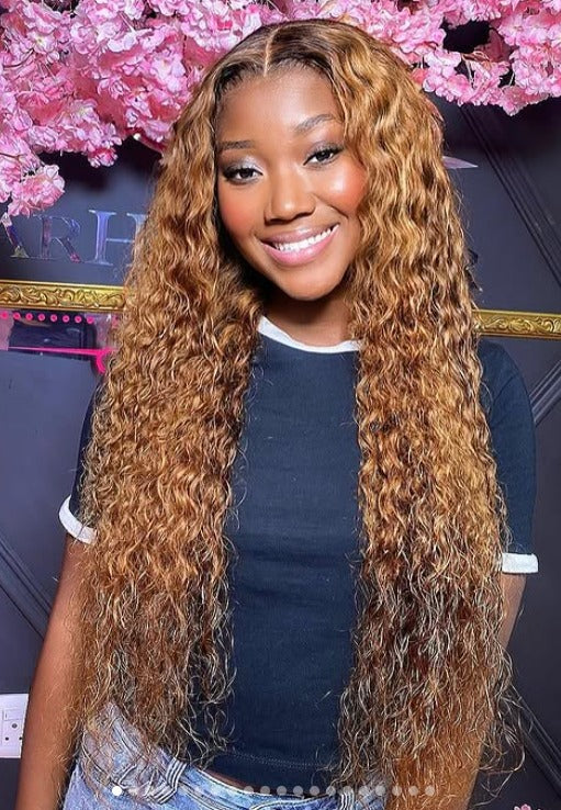 Ombré Highlight Burmese Frontal Wig