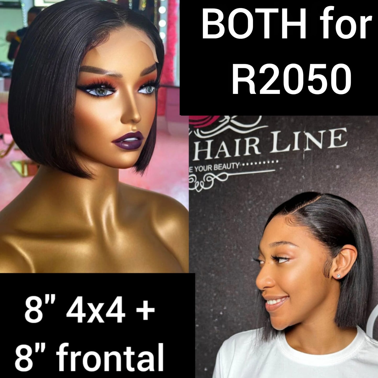 Combo: 8inch 4x4 Straight + 8" 13x4 Bob