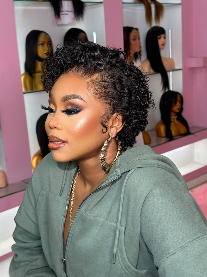 Perm Super Double Drawn Swiss lace Frontal Wig