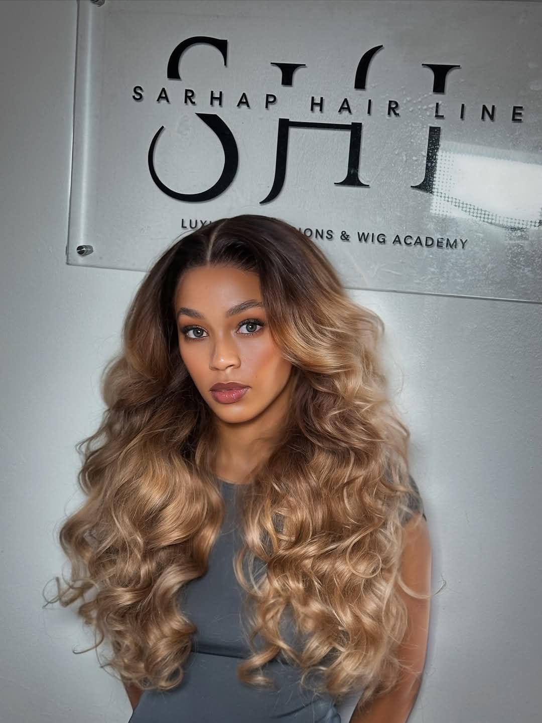 Jordan 13x6 Golden Brown Premium with Dark Roots non Permanent BodyWaves