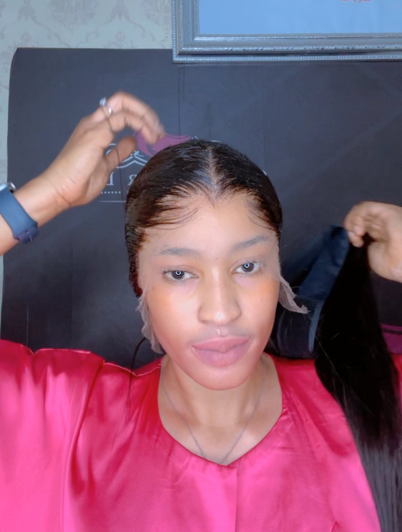 Glues less customised Widow Peak 12” Frontal HD closure ONLY