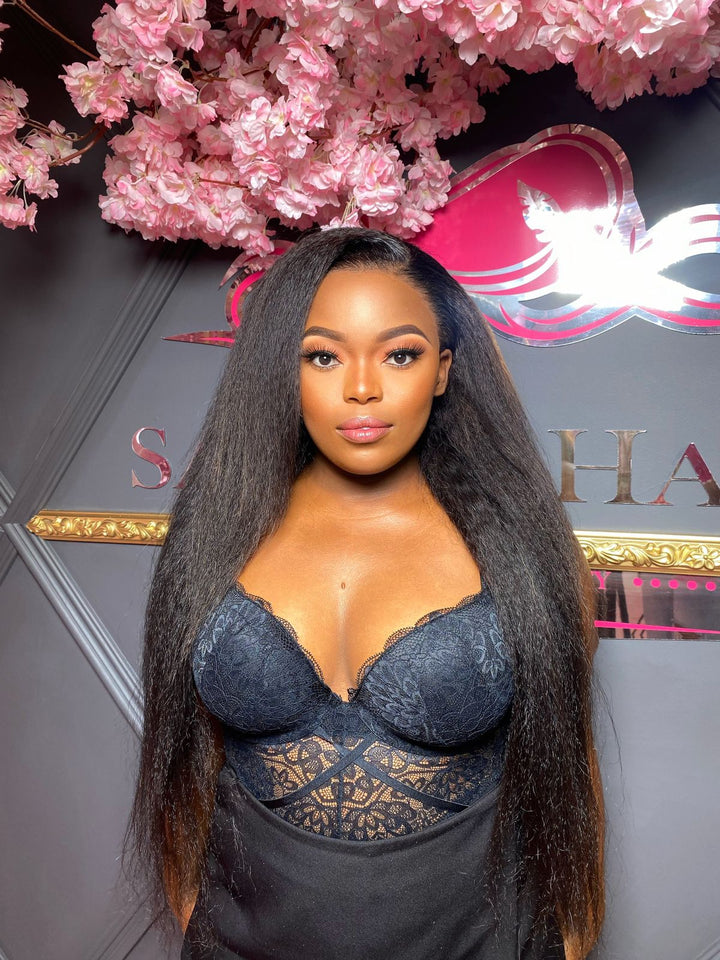 Kinky Frontal Super Double Drawn Hair 18" - 30"