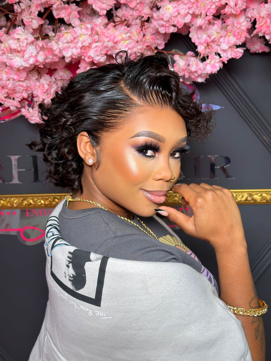 Bontle 10inch Full Frontal Super Double Drawn Non-Permenant Curled Wig