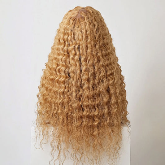 28inch Vanilla Lush Blonde Full Frontal Burmese Curly Wig