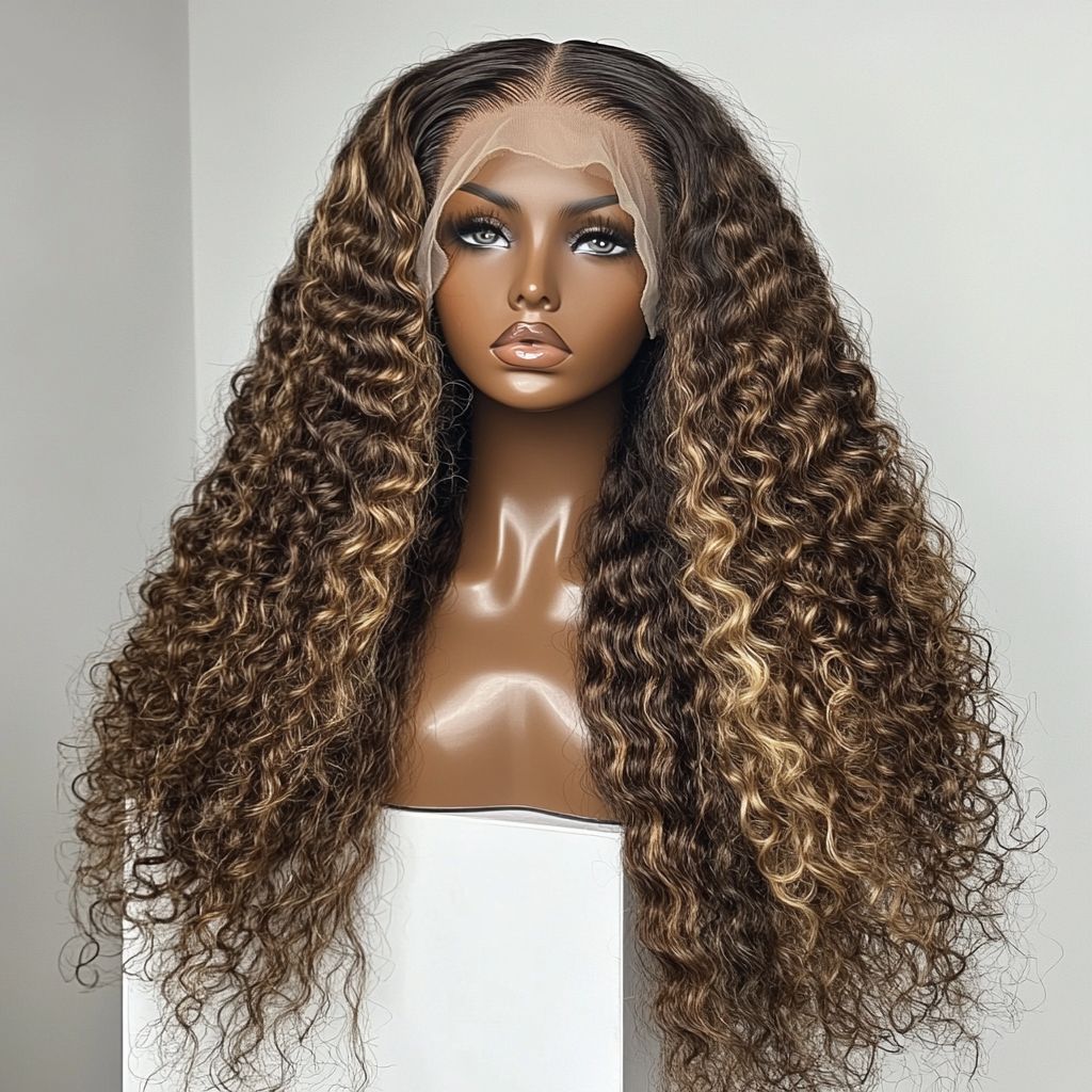 Full Frontal Snuppet Double Drawn Curly Wig