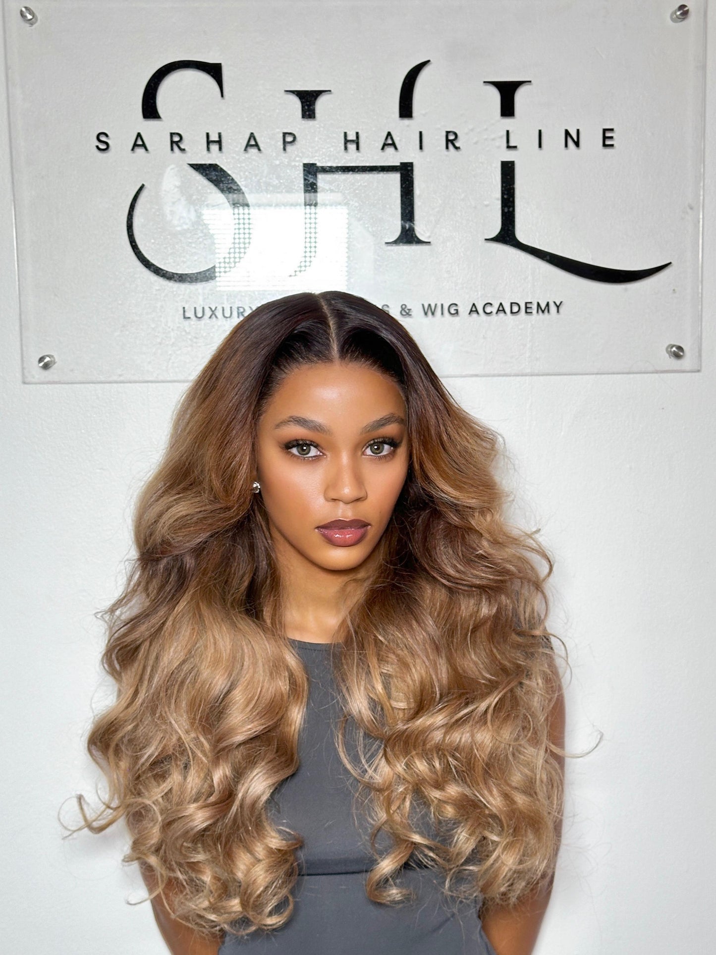 Jordan 13x6 Golden Brown Premium with Dark Roots non Permanent BodyWaves