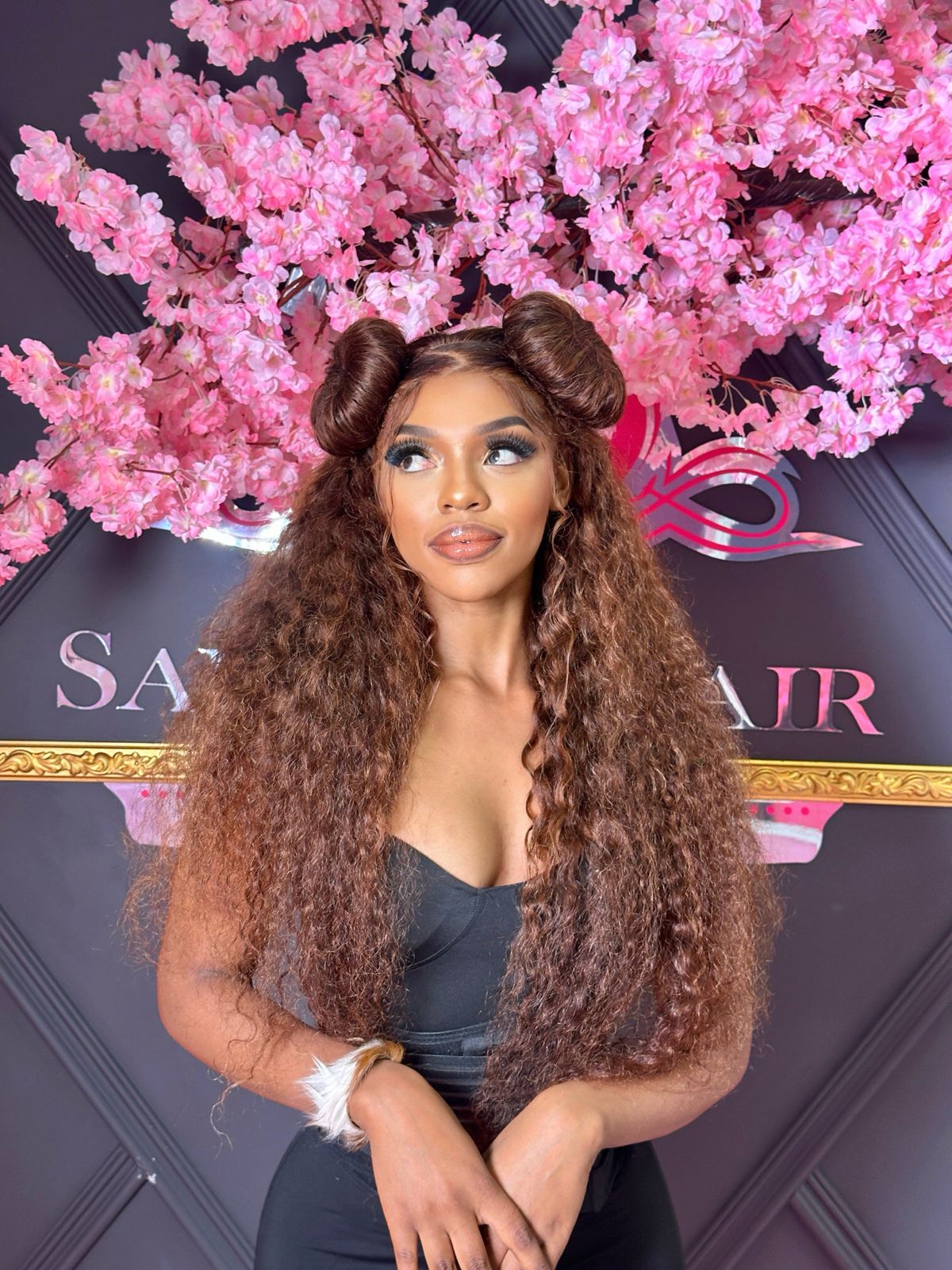 Khosi's Ginger Ombre Full Frontal Curls
