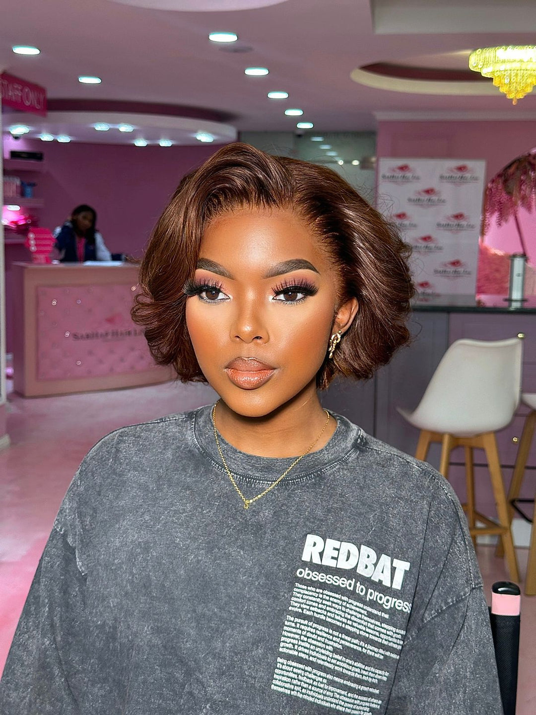 10inch Trimmed Super Double Drawn Cinnamon Bob