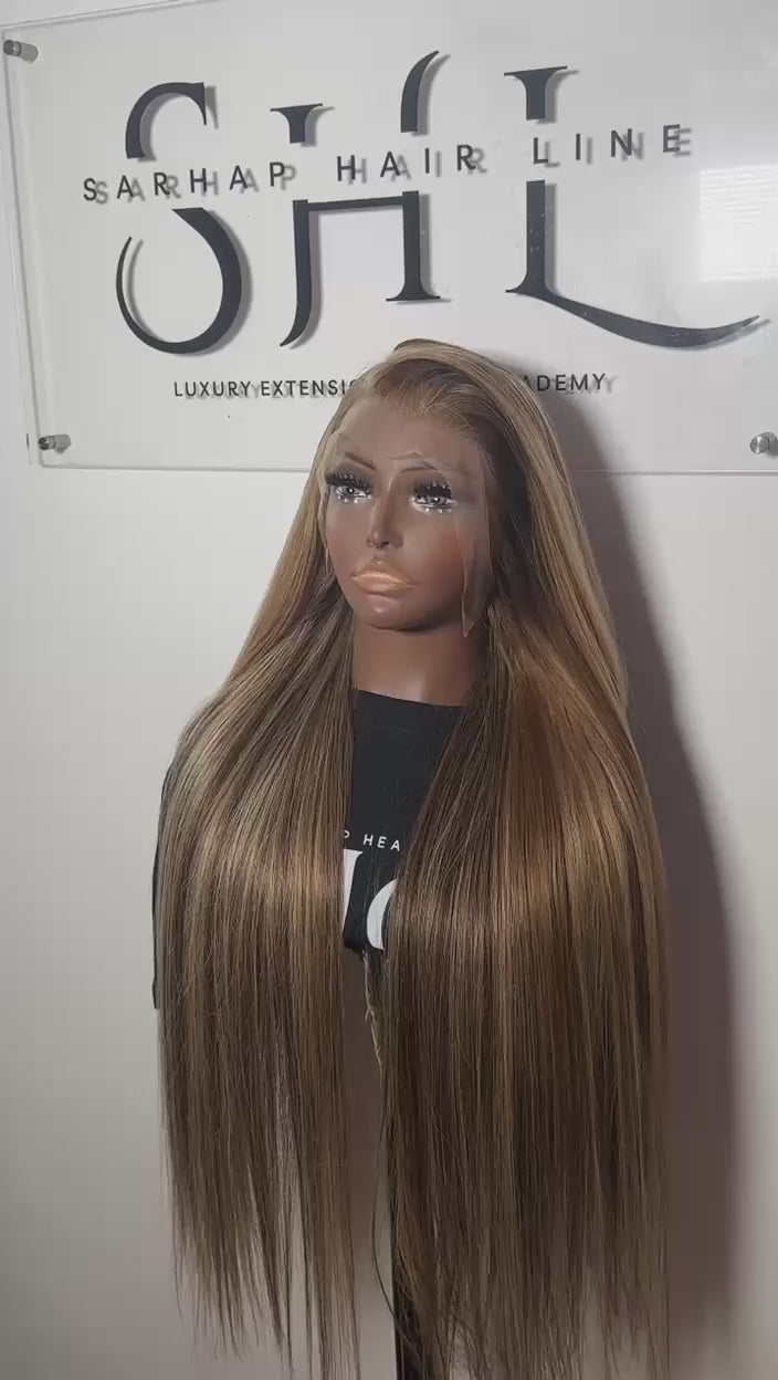 Honey Blonde Premium with brown Undertones Full Frontal Straight
