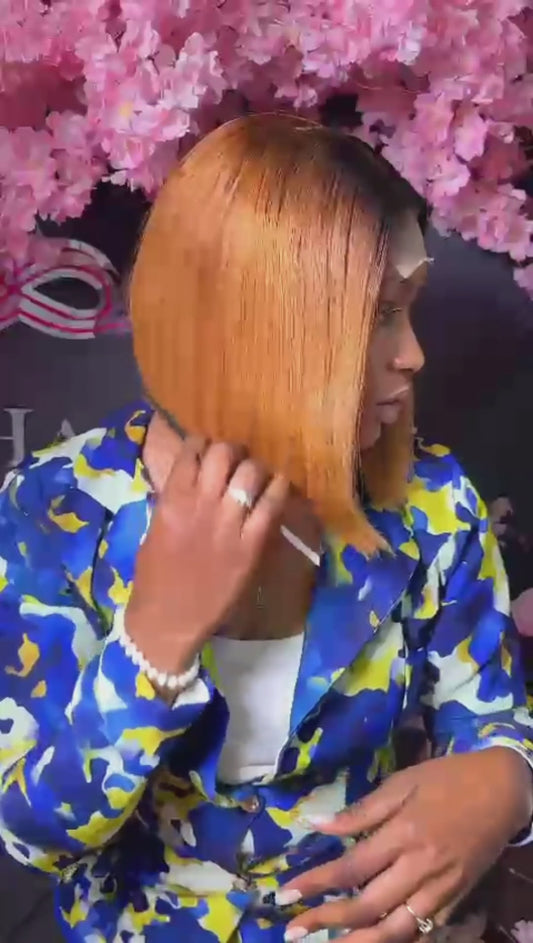 4x4 Blonde Highlight Bob Wig