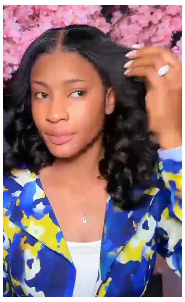 14inch Super Double Drawn Frontal Curly Wig