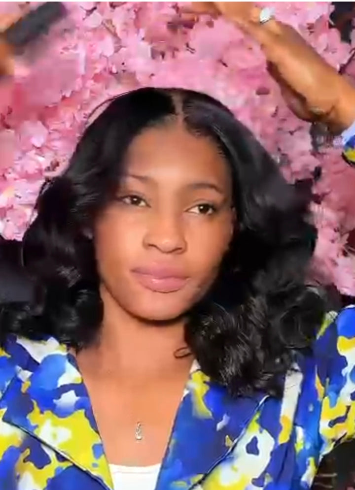 14inch Super Double Drawn Frontal Curly Wig