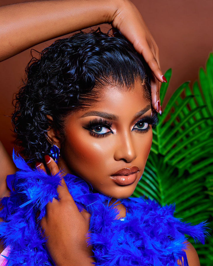 Perm Super Double Drawn Swiss lace Frontal Wig