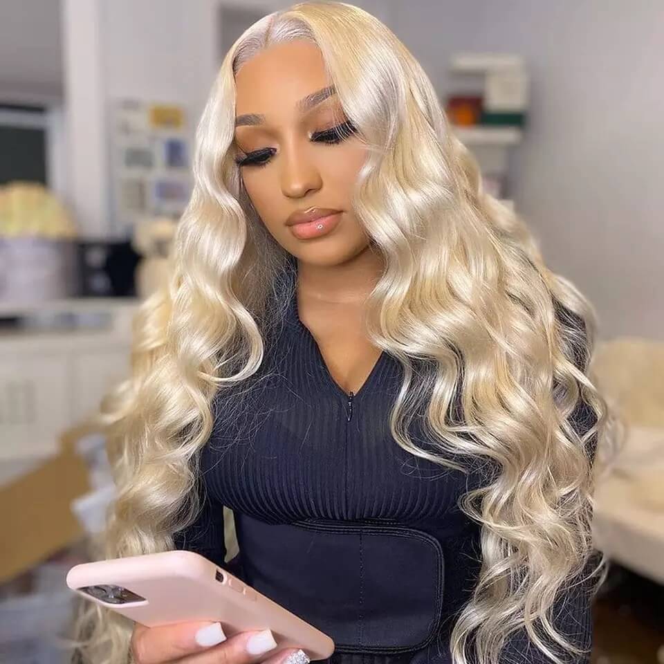 613 Blonde Lace Frontal Human Hair Wigs