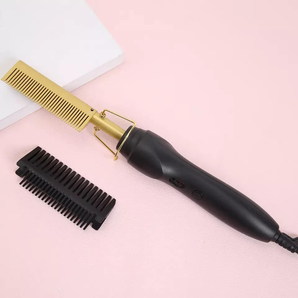 3 In 1 Hot Comb Straightener Electric Hair Straightener Hair