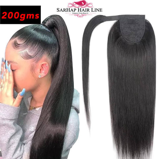 Ponytail Straight Human Hair Extension