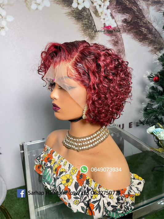 Nhlanhla Maroon 13x4 Malaysian Short Curl